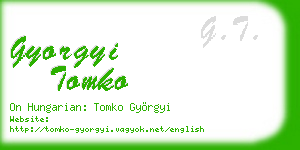 gyorgyi tomko business card